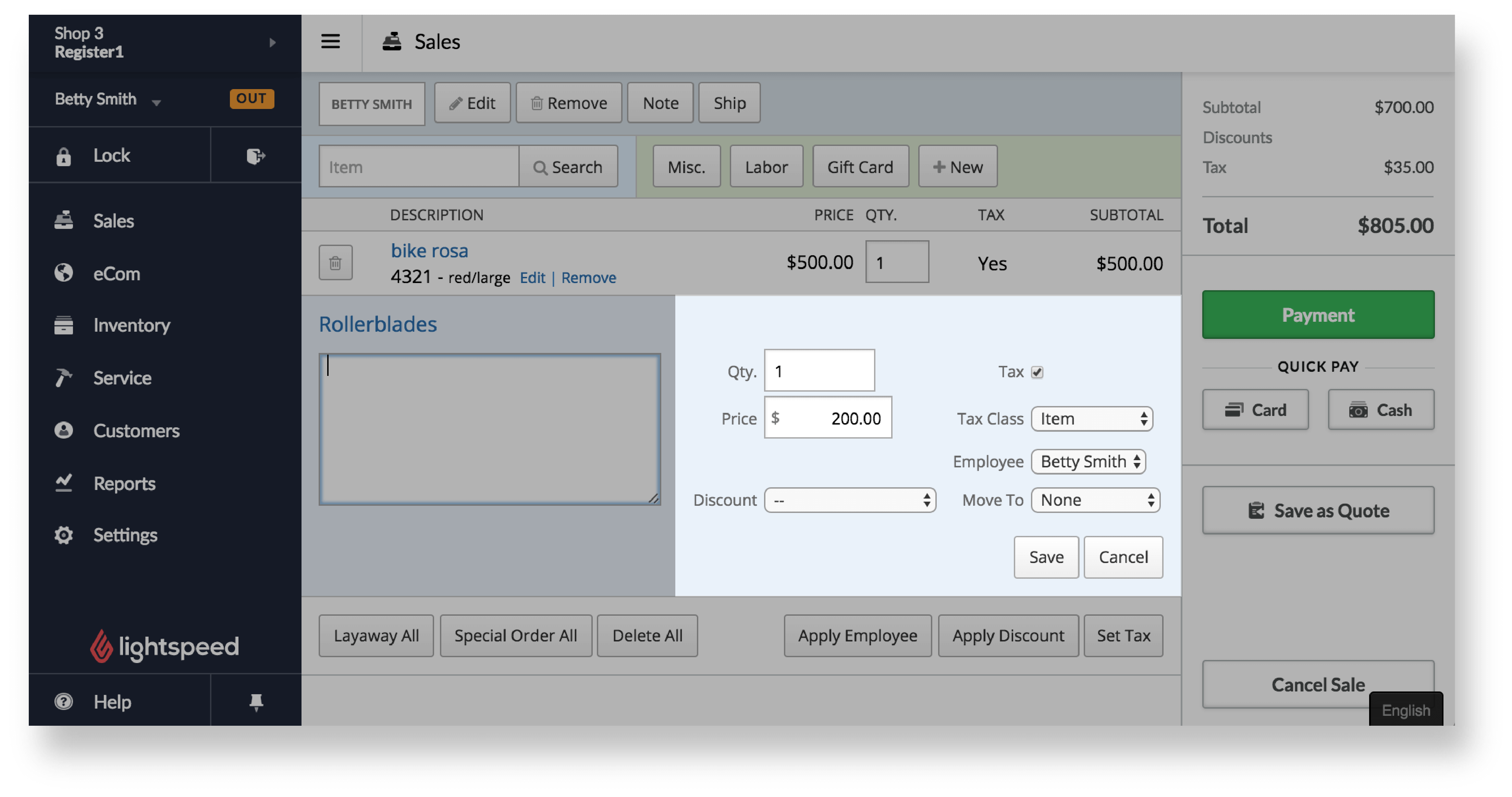 Making A Sale With Lightspeed Payments – Lightspeed Retail (r-series)