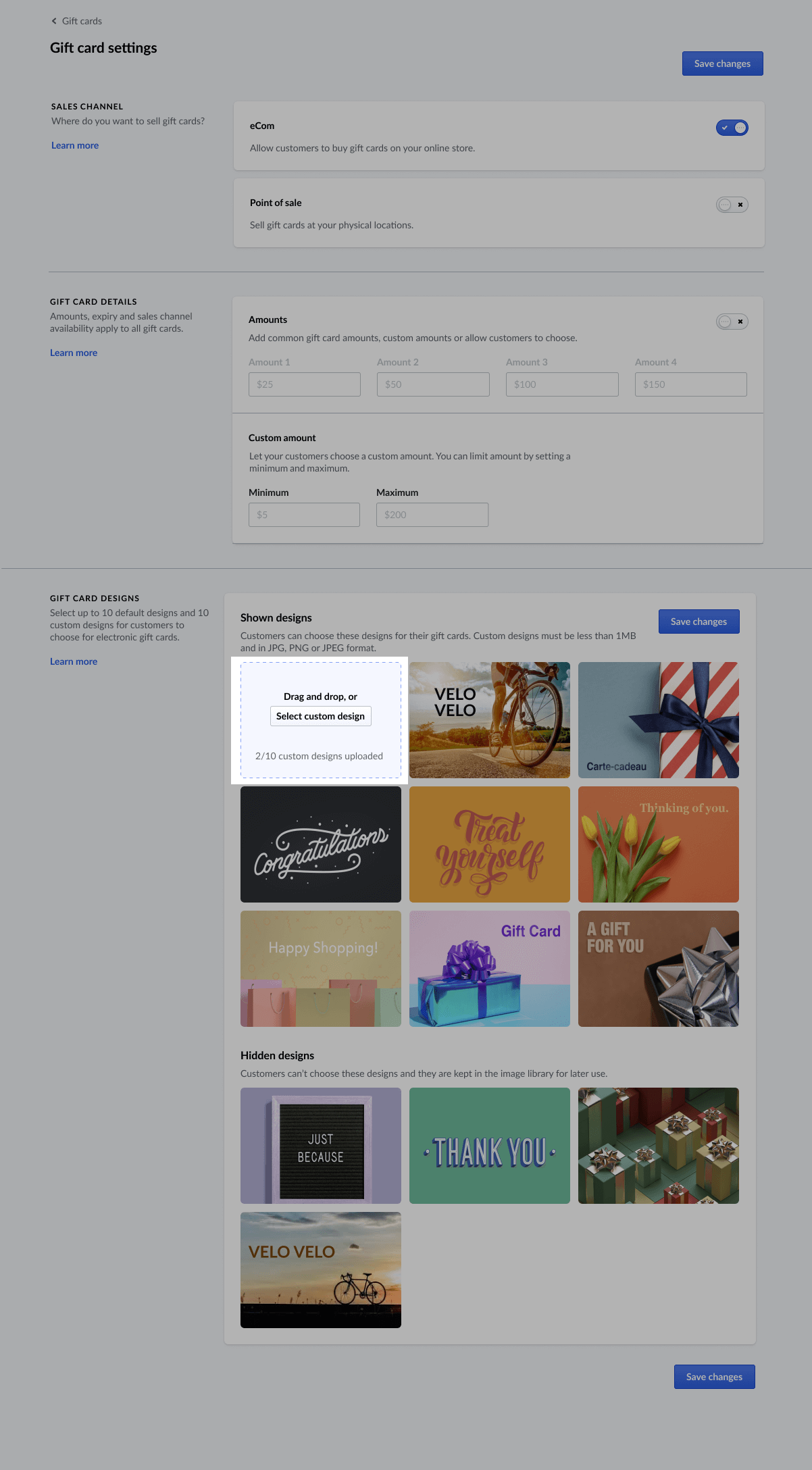 Customizing gift cards Lightspeed Retail (RSeries)