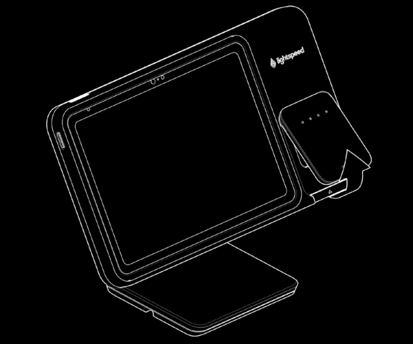 Illustration of Lightspeed Stand with Payments with Mobile Tap Reader being removed.