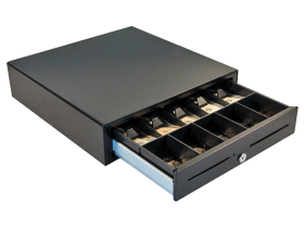 A cash drawer.