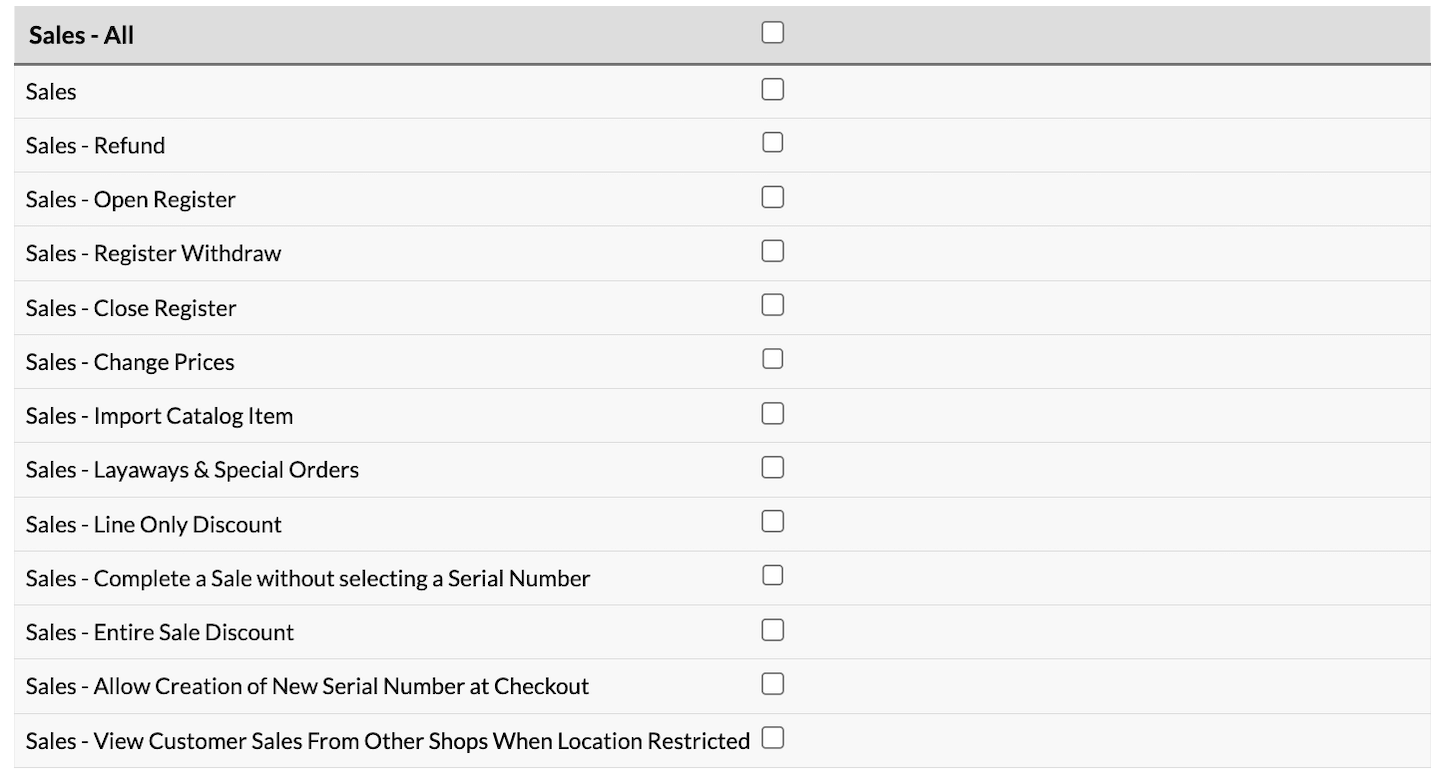 Sales permission
      options.