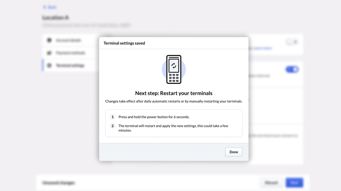 De melding dat je de terminal(s) opnieuw moet opstarten voordat je doorgaat