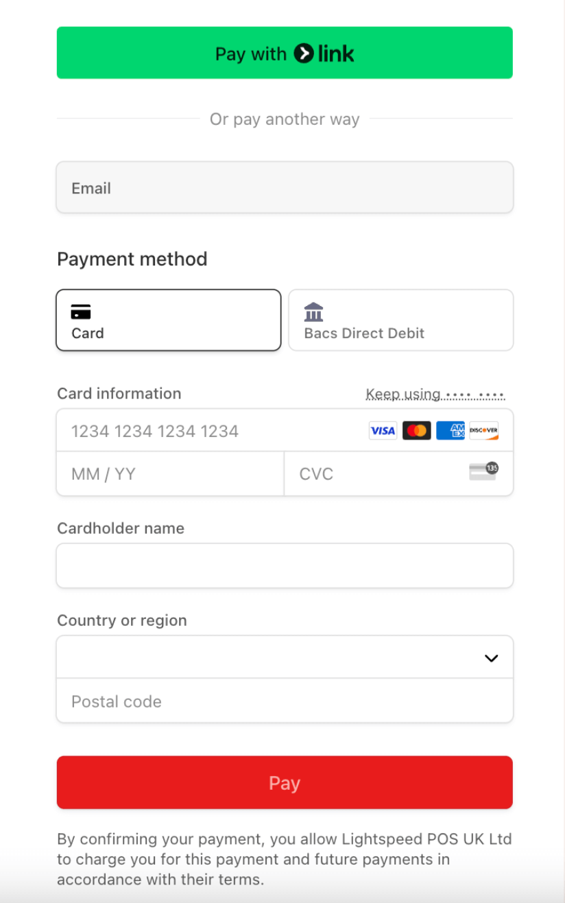 Payment
  link page.