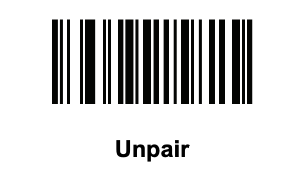 Barcode to unpair scanner.