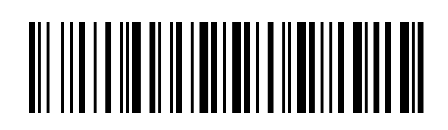 Barcode om de scanner terug te zetten naar de fabrieksinstellingen.