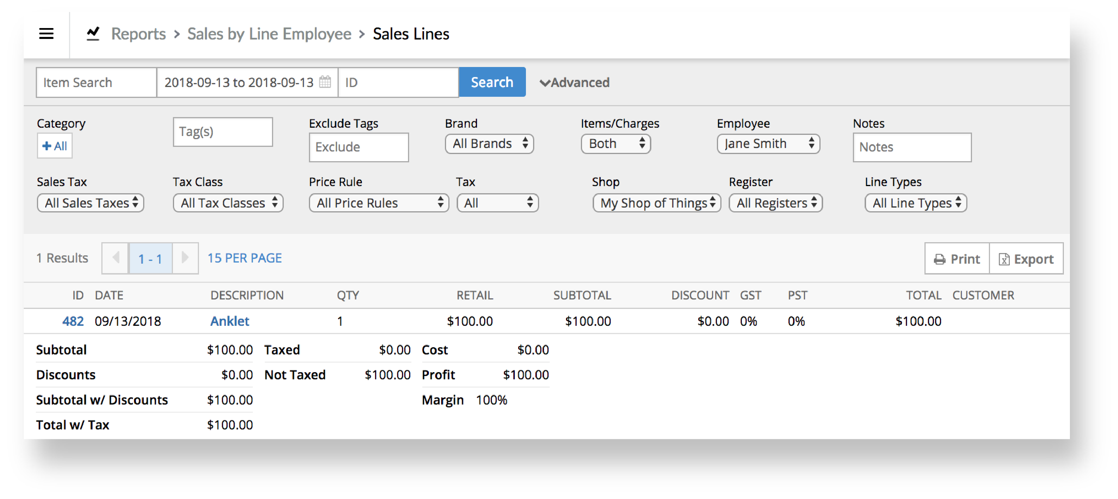 lightspeed onsite advanced reporting