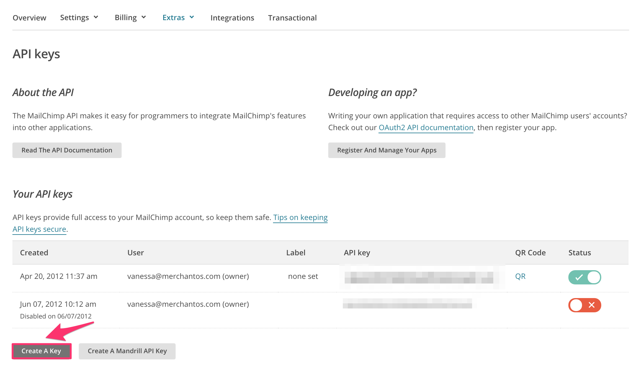 Setting up the Mailchimp integration Lightspeed Retail