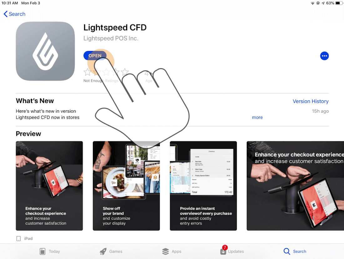 Lightspeed CFD installeren op een iPad – Lightspeed Retail