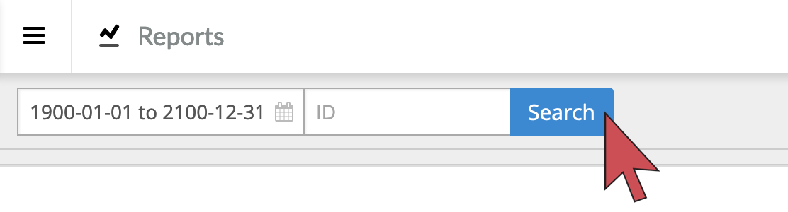The search button selected.