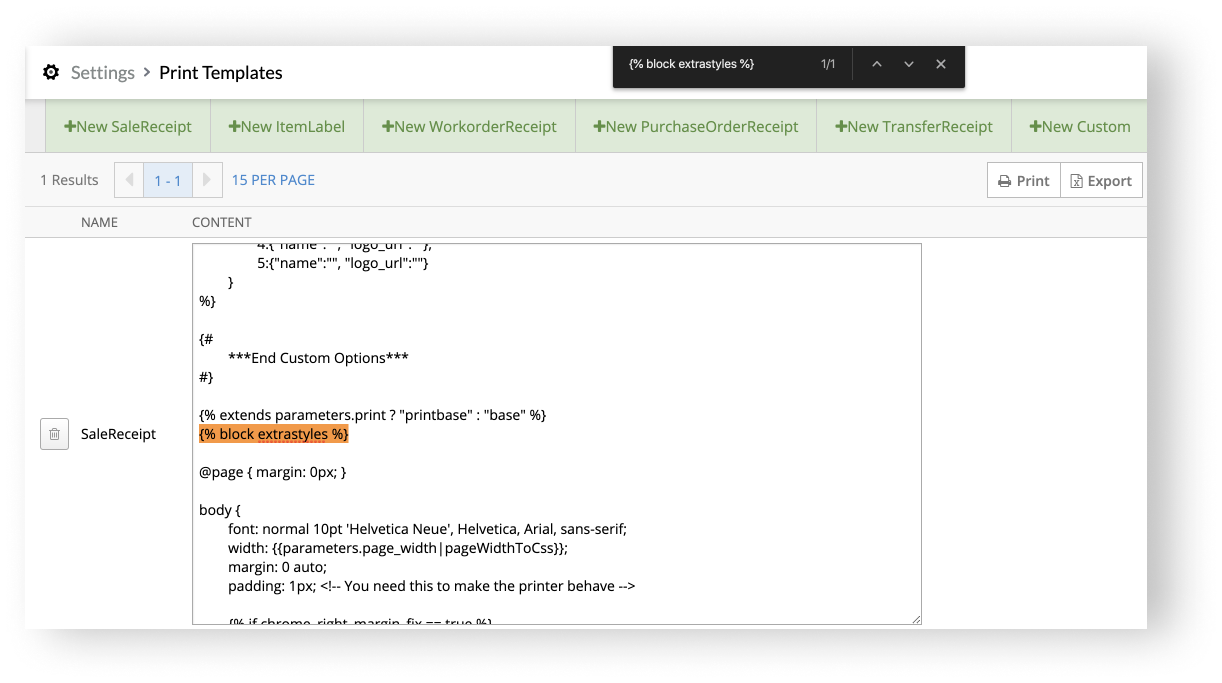 lightspeed onsite customize receipt