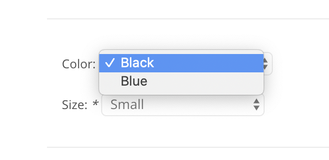 Shows a the eCom store having variants ordered in the same way.