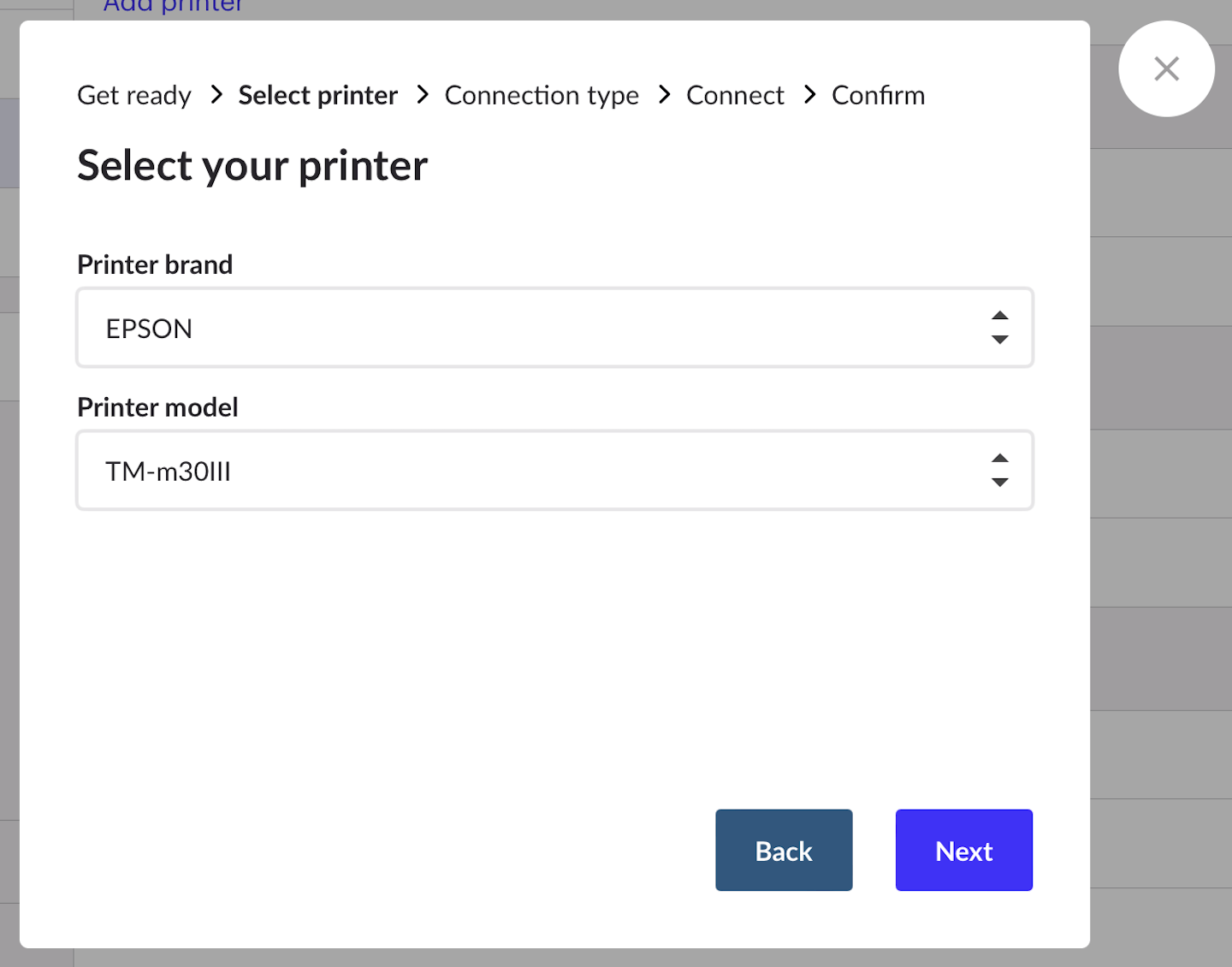 Select your printer.