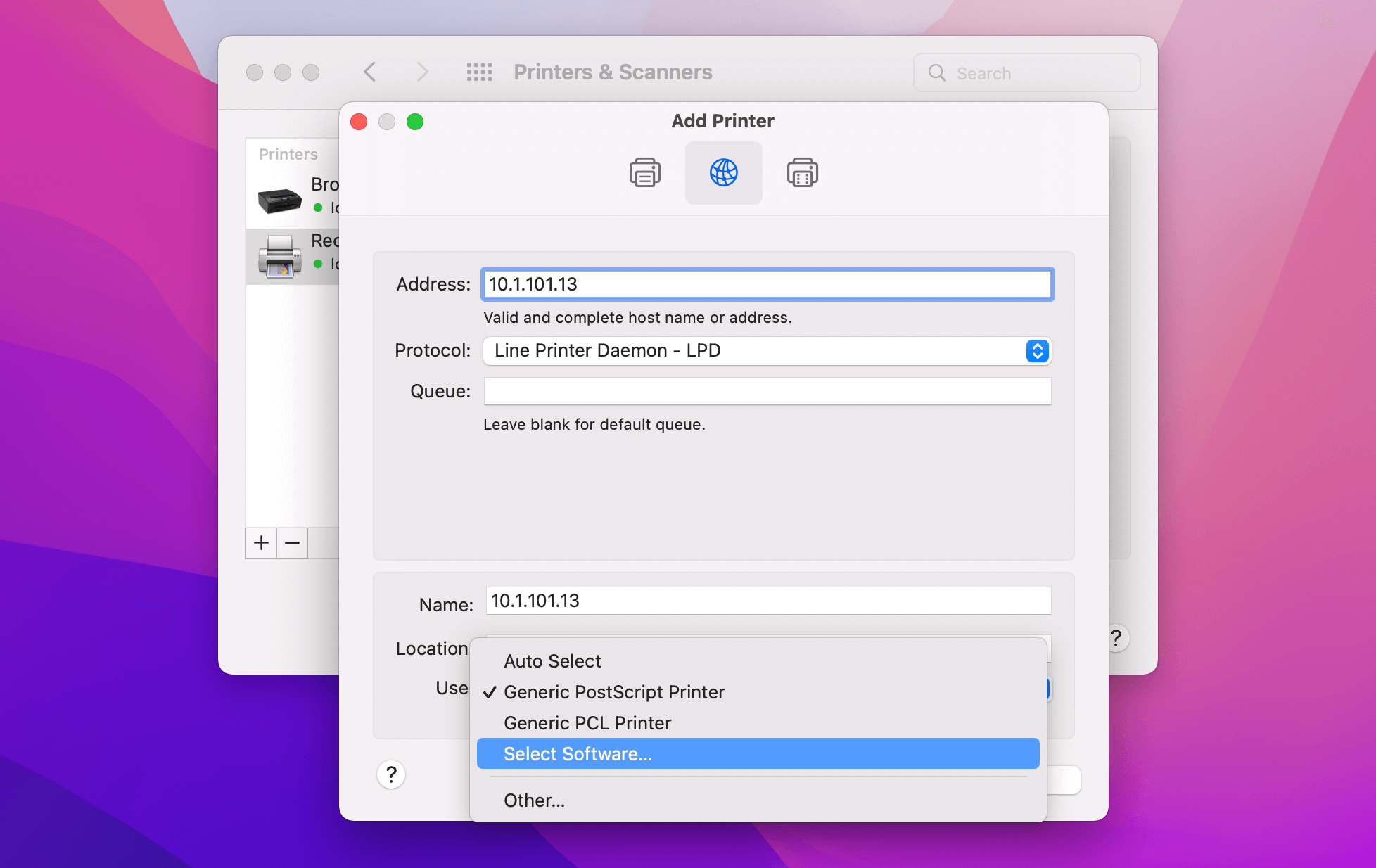 Use dropdown.
