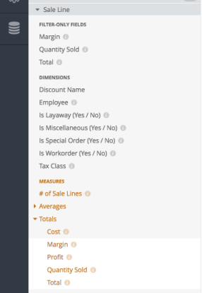 Analytics menu.
