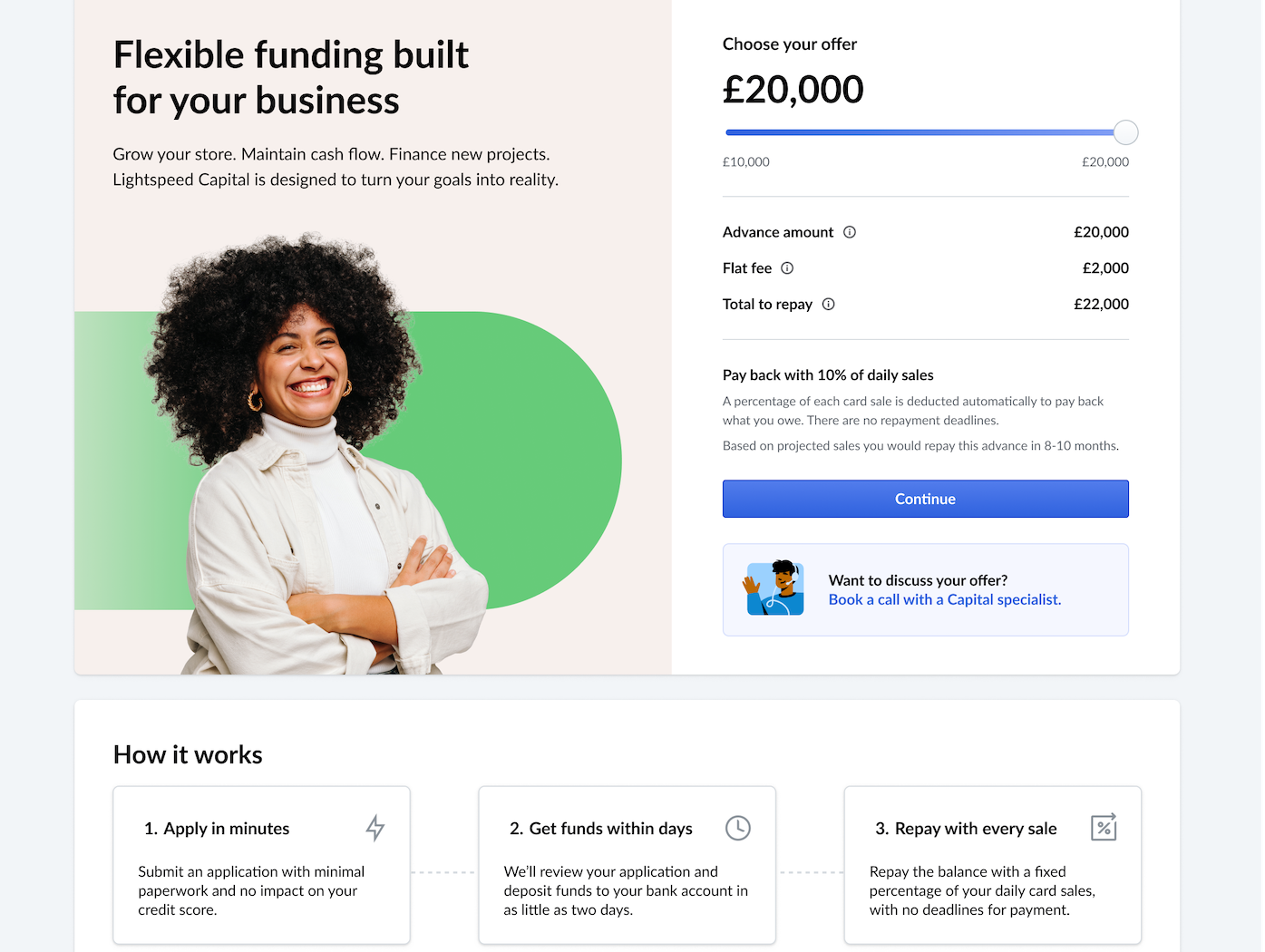 A new Lightspeed Capital offer with no other open advances