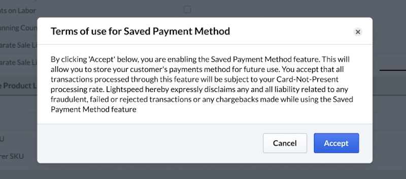 Terms
    of use for saved payment method feature.