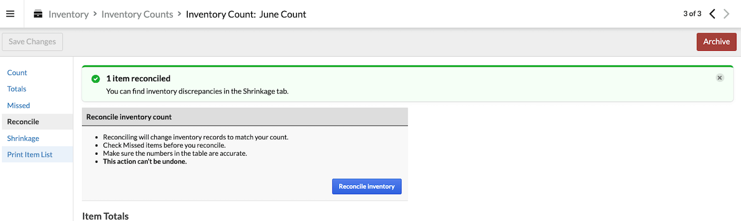 Page Rapprocher, une bannière temporaire indique qu’un article a été rapproché.