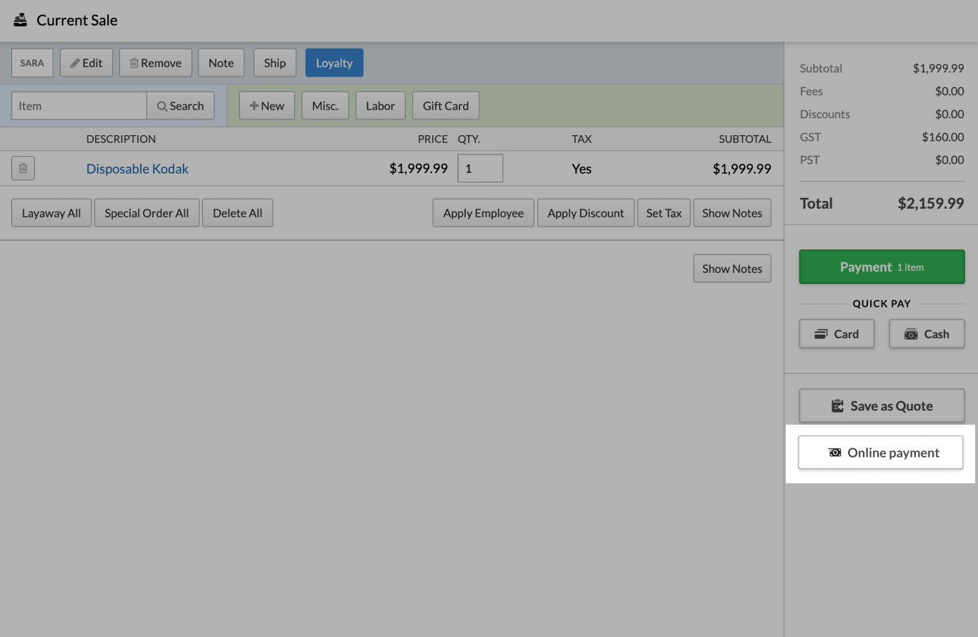 Request-deposit