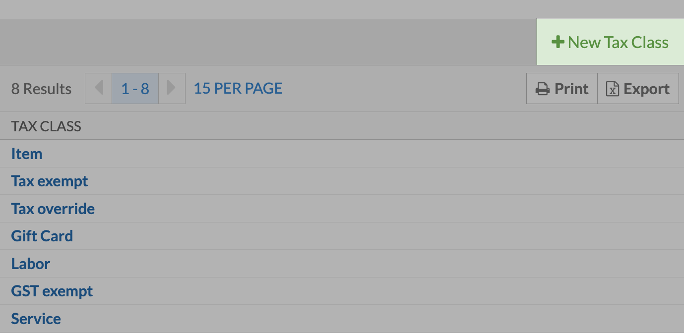 De knop +Nieuwe btw-klasse.