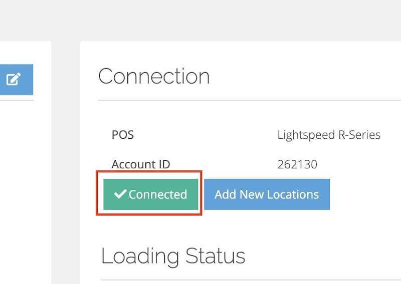 A store's details showing an active connection.