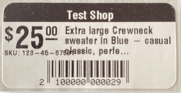 Label showing overflow interaction