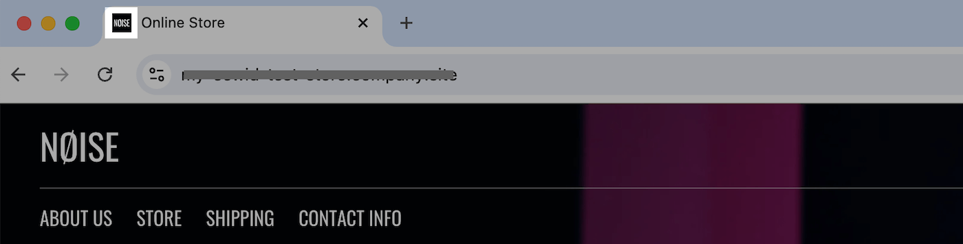 Favicon on Instant Site.