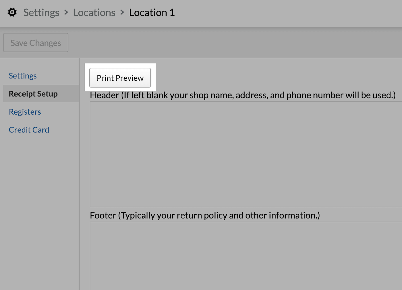 Receipt templates Print preview.
