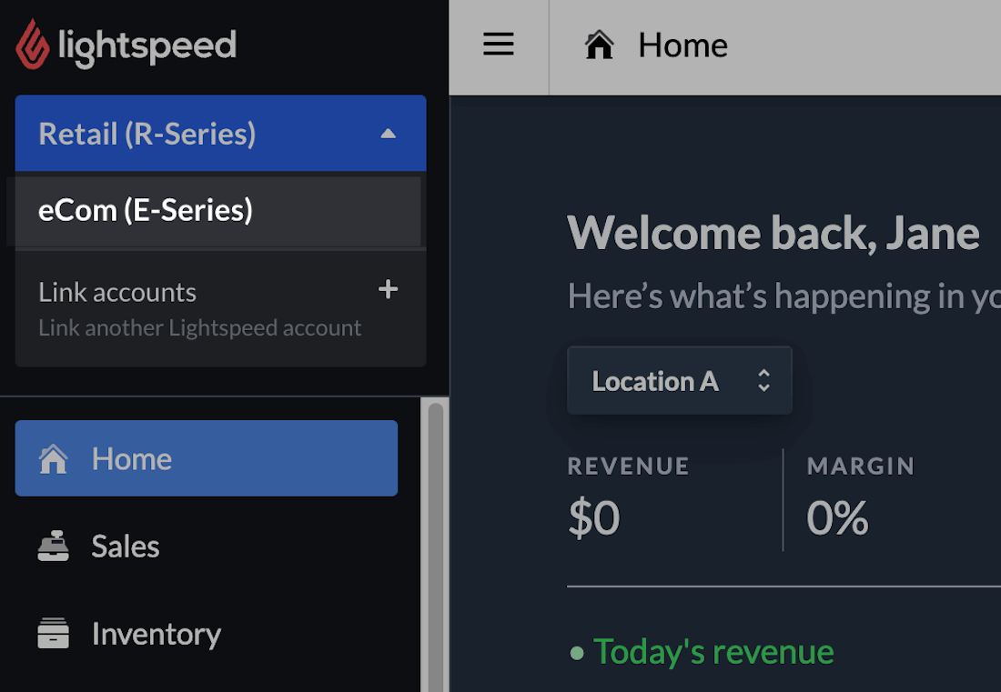 Retail POS (R-Series) menu.