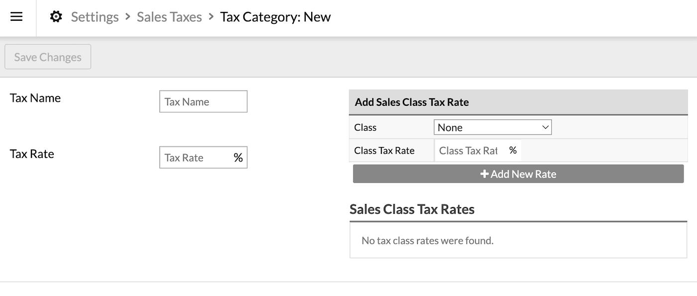 Add a tax name and tax rate.