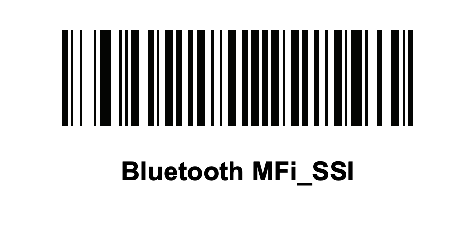 Barcode to change barcode scanner mode to MFi mode.