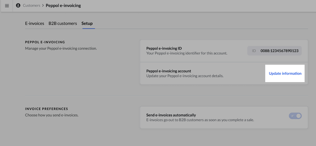 L’option Mettre à jour les renseignements est en surbrillance.