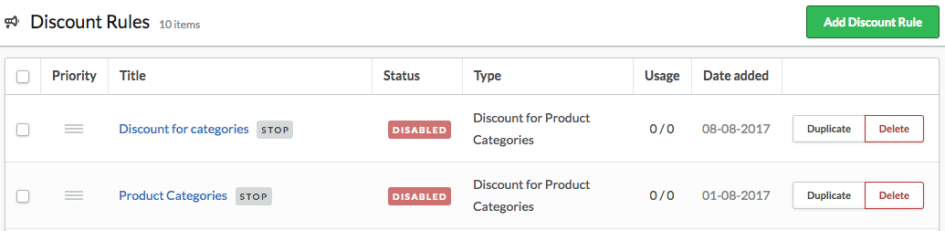 Add Discount Rule.