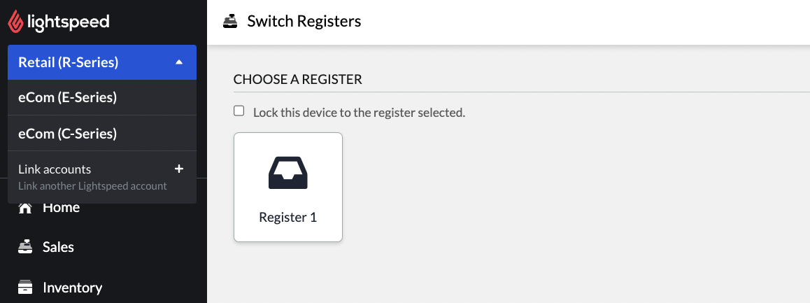 Retail dropdown with eCom (E-Series) option shown.