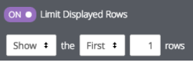 Limit Displayed Rows toggle enabled on.